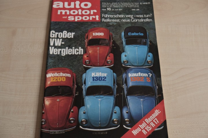 Deckblatt Auto Motor und Sport (16/1971)